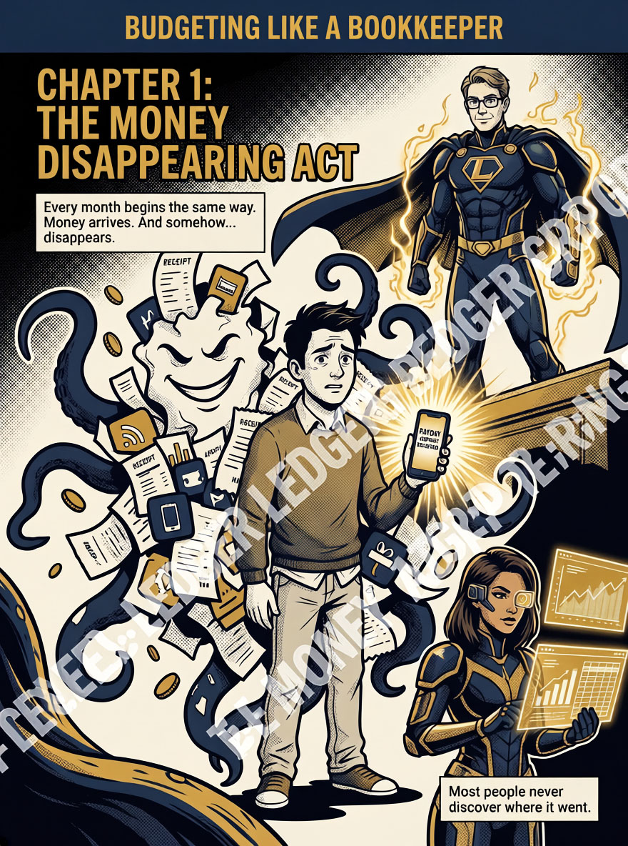 The Money-Disappearing Act, Ledger Comics Issue 1
